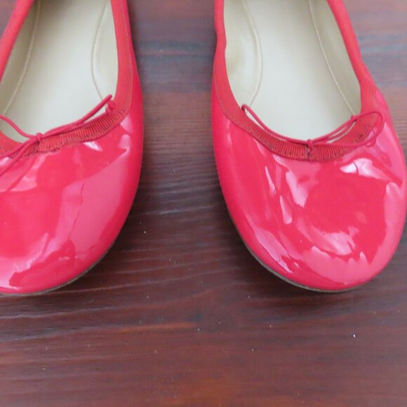 J.Crew Red Patent Leather Ballet Shoes Size 5 - Picture 4 of 10